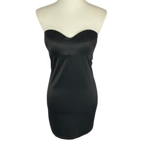 Maidenform Flexees 3741 Strapless Shapewear Slip Black Firm Control Shaper 38C